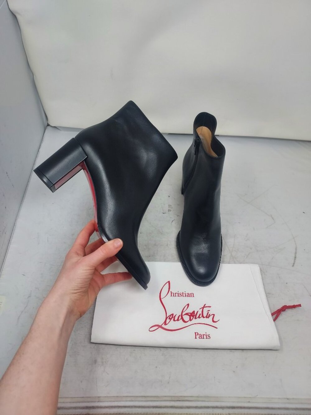 Christian Louboutin WOMENS Black Heel Adoxa Ankle Boot